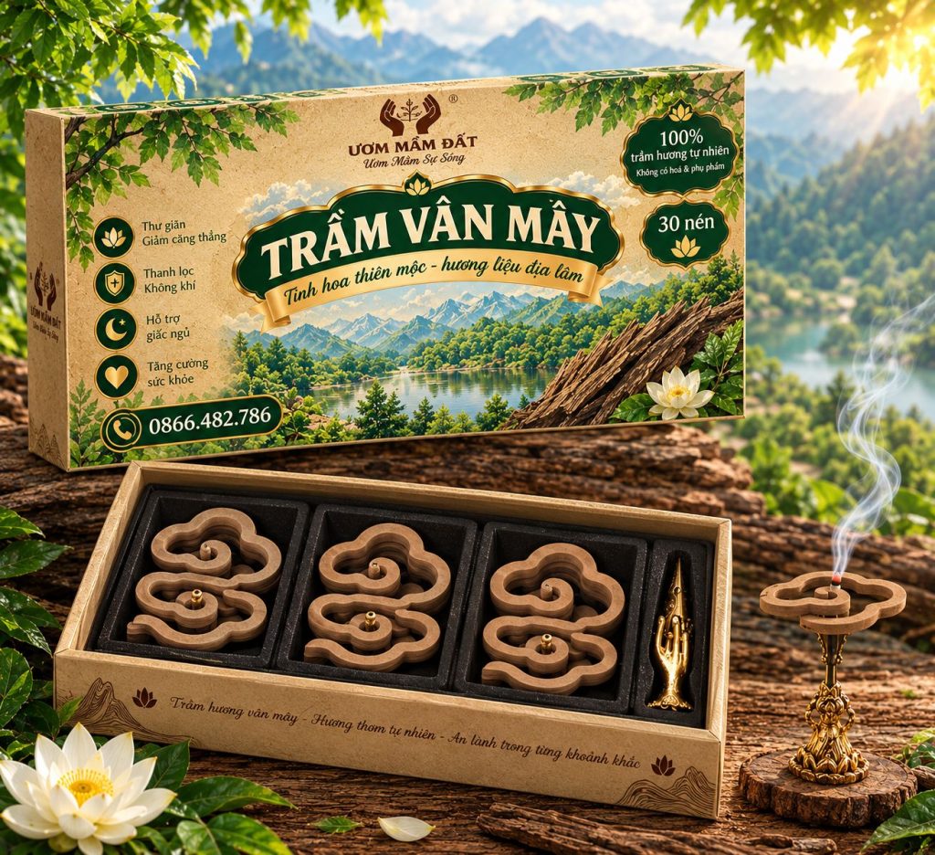 trầm hương hình vân mây